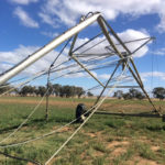Repairs for a centre pivot that crashed while towing